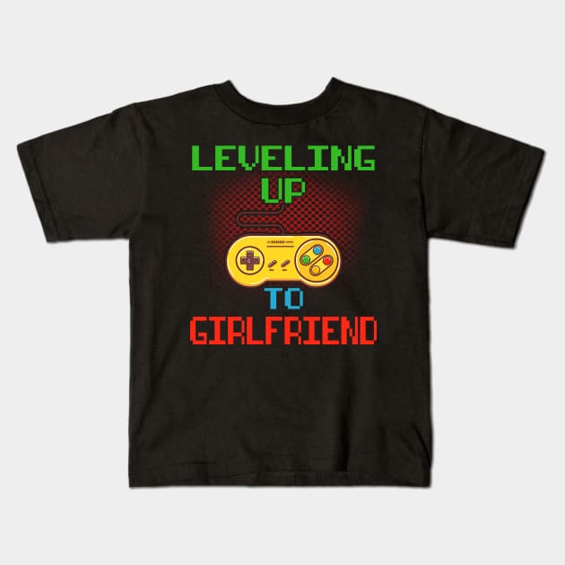 Promoted To Girlfriend T-Shirt Unlocked Gamer Leveling Up Kids T-Shirt by wcfrance4